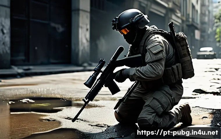 배틀그라운드 신규 모드 소개 - **Prompt 1: The Apex of Realism in an Urban Battlefield** "A highly realistic, ultra-detailed wi...