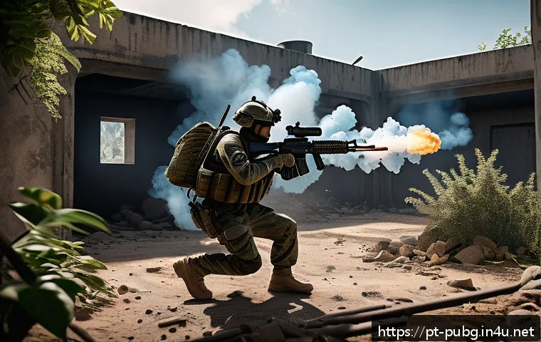 배틀그라운드 PUBG 모바일 업데이트 - A dynamic battle scene set in a visually enhanced Erangel map featuring detailed military base with ...
